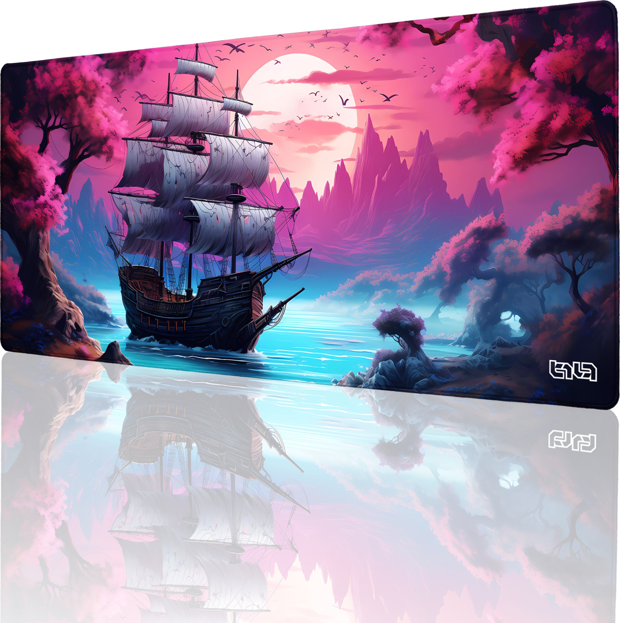 Podkładka Tilt PODKŁADKA POD MYSZ GAMINGOWA Romantyczny Piracki Statek 90x40 TILT Duża