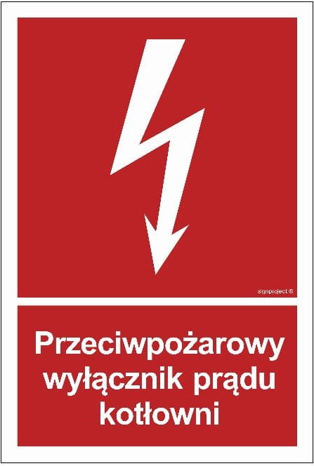Przeciwpożarowy Wyłącznik Prądu Kotłowni 50X74 Arkusz 9 Naklejek Świecących Libres Polska Sp Bb024_50X74_Fs 5904937052840