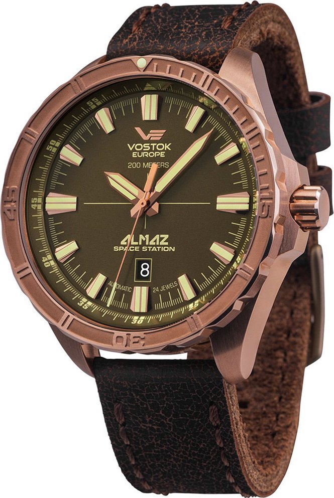 Zegarek Vostok Europe Zegarek męski Vostok Europe NH35A-320O516 brązowy