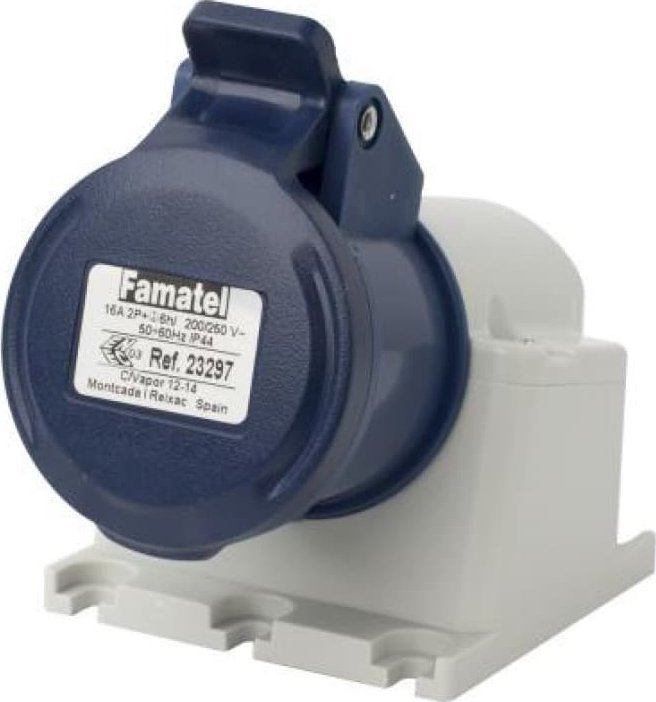FAMATEL Gniazdo stałe 16A 3P 230V niebieskie IP44 ECO SpeedPRO 23297