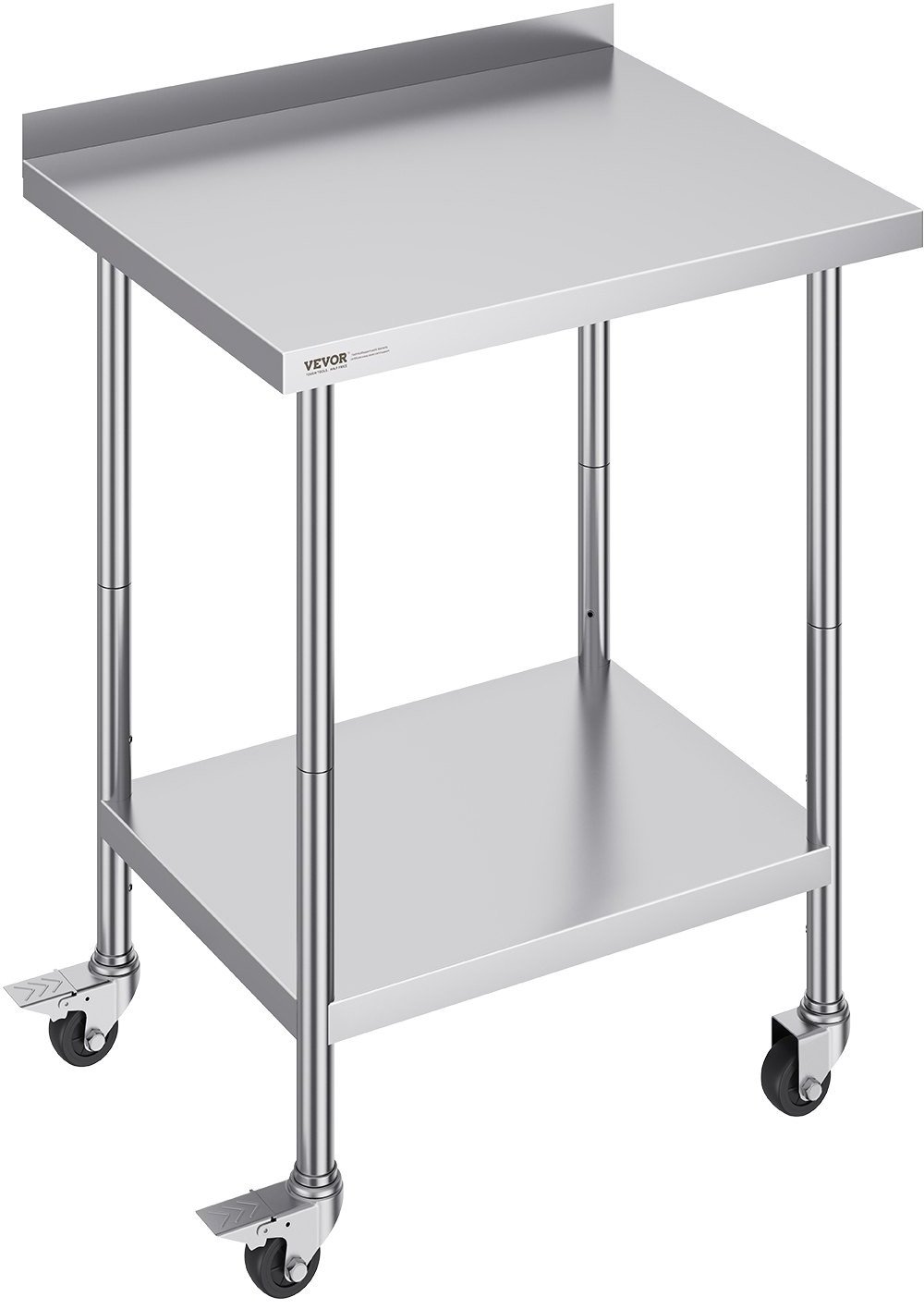 Stół gastronomiczny nierdzewny 60x76cm na kółkach mobilny blat do baru