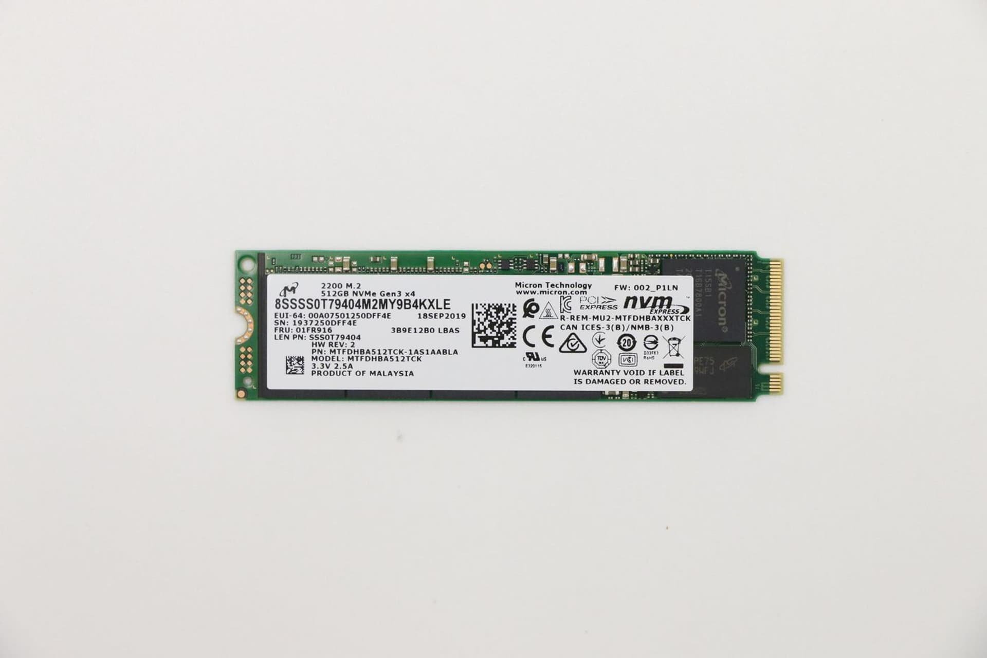 Dysk Lenovo Micron 2200 512GB M.2 PCIe