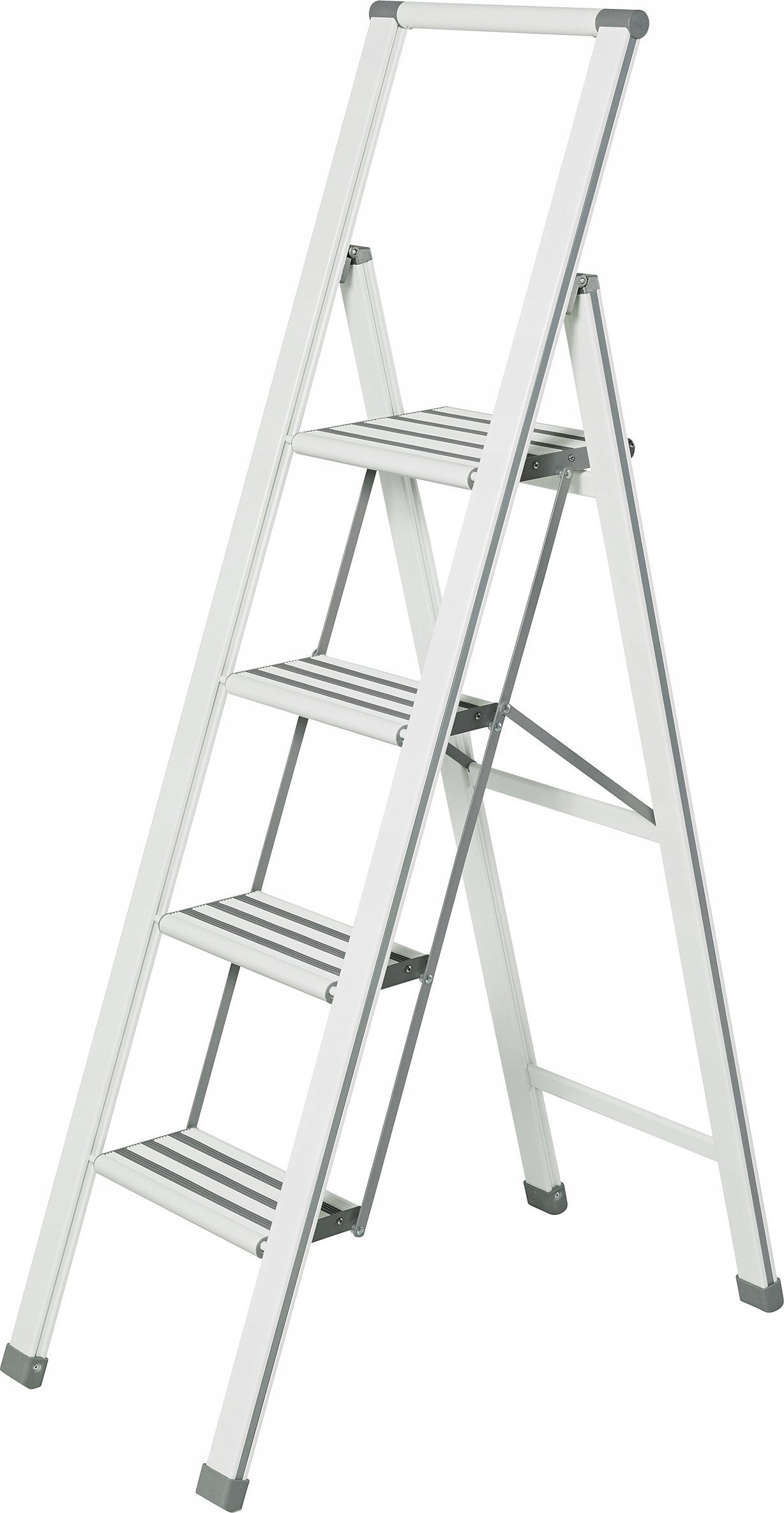 Wenko Aluminiowa drabina, 4-stopniowa - kolor biały, WENKO