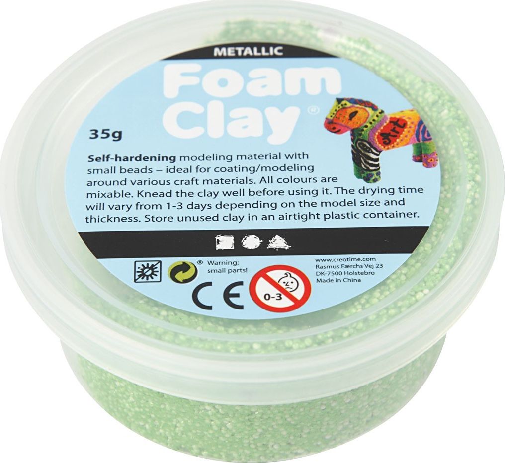 Creativ Company Masa Foam Clay Metaliczna Zielona 35 g