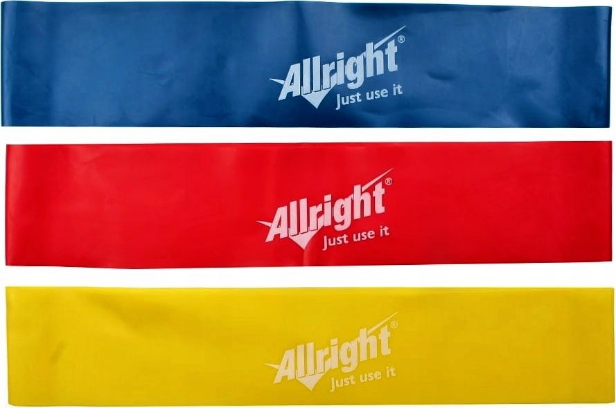 Allright Mini Band FE08081 różne poziomy oporu w zestawie wielokolorowy 3 szt.