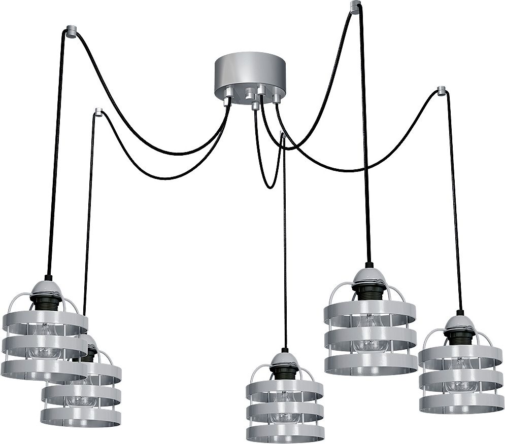 Lampa wisząca Milagro pająk industrial szary (MLP 788)