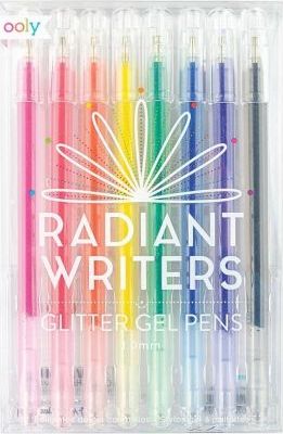 Kolorowe Baloniki Długopisy żelowe z brokatem Radiant Writers 8szt