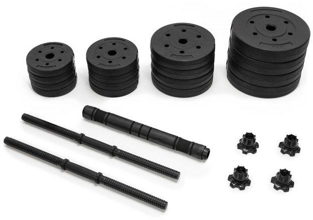 Hantle 2x20 kg do ćwiczeń regulowane 40 kg zestaw obciążeń gryf do treningu siłowego UNIWERSALNY