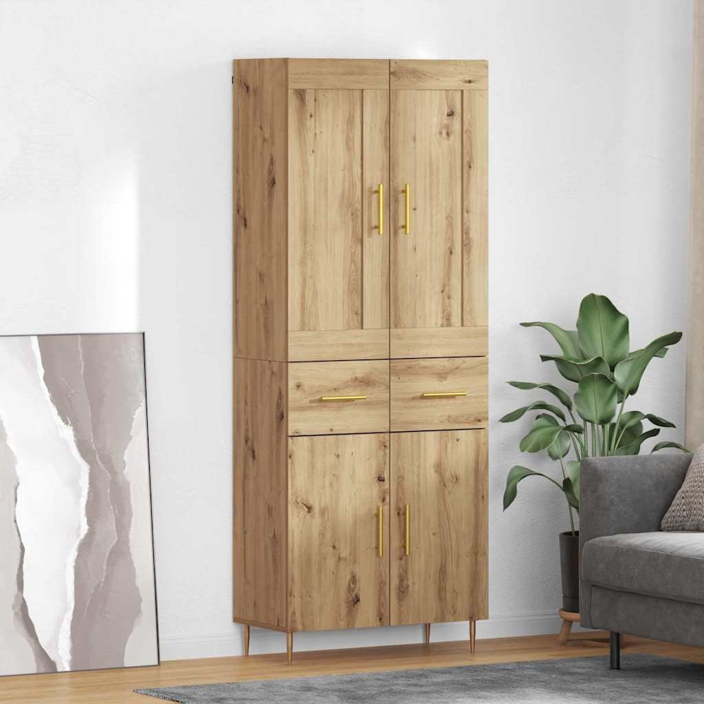 Highboard z szufladą Dąb rzemieślniczy 69,5 x 34 x 180 cm