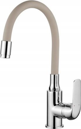 Bateria kuchenna Kuchinox Bateria zlewozmywakowa z elastyczną wylewką beżowa Elza