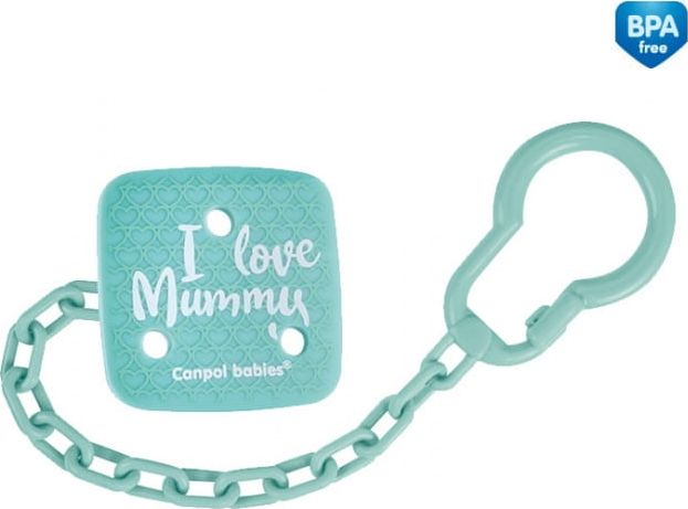 Canpol Łańcuszek do smoczka Love Mummy, turkus 2/434 Canpol babies