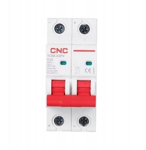 CNC DC wyłącznik automatyczny 2P 63A 500VDC 6kA