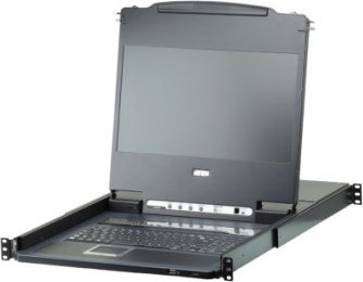 Przełącznik Aten Przełącznik KVM ATEN CL6708MW 43 cm LCD, USB-DVI, 8-portowy, niemiecki układ klawiatury