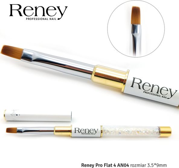 Reney Cosmetics Pędzelek Reney Pro Flat AN04 4 3.5mm*9mm uniwersalny