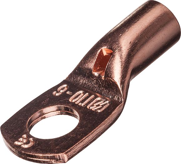 EM Group Końcówka oczkowa rurowa 70mm / M8 miedź niecynowana (KN70/8)