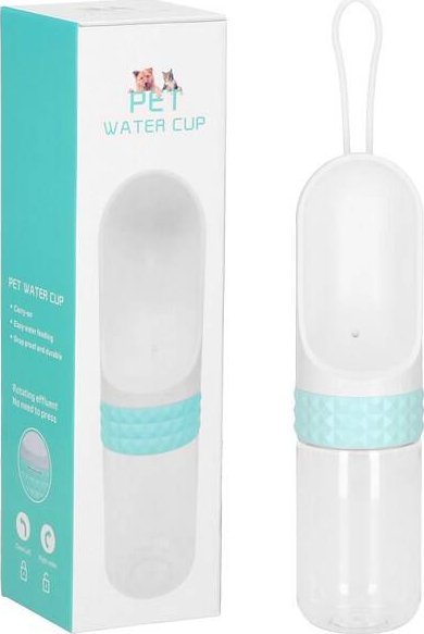 Springos Butelka na wodę dla psa, kota, z poidełkiem 350 ml turystyczna UNIWERSALNY