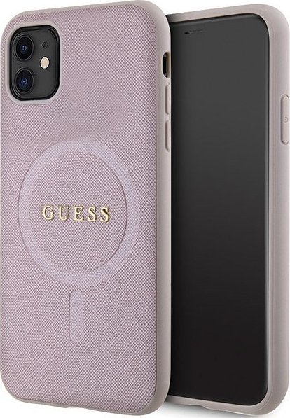 Guess GUHMN61PSAHMCP iPhone 11 / Xr 6.1" różowy/pink hardcase Saffiano MagSafe