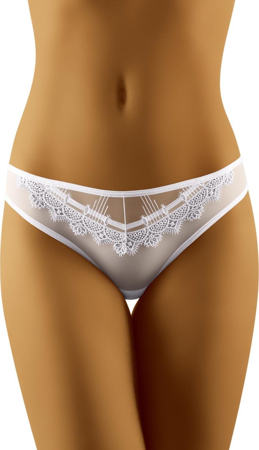 Wolbar Wol-Bar Izis biały M Majtki figi