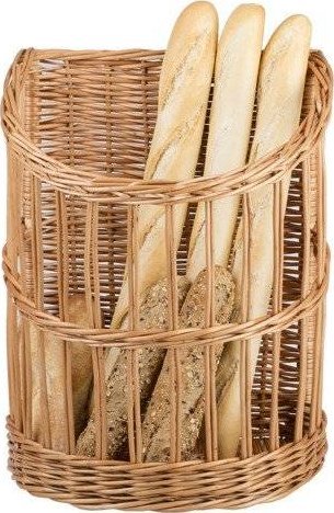 WickerPL półokrągły Kosz na bagietki kosz na pieczywo 36x28 H38/50 cm