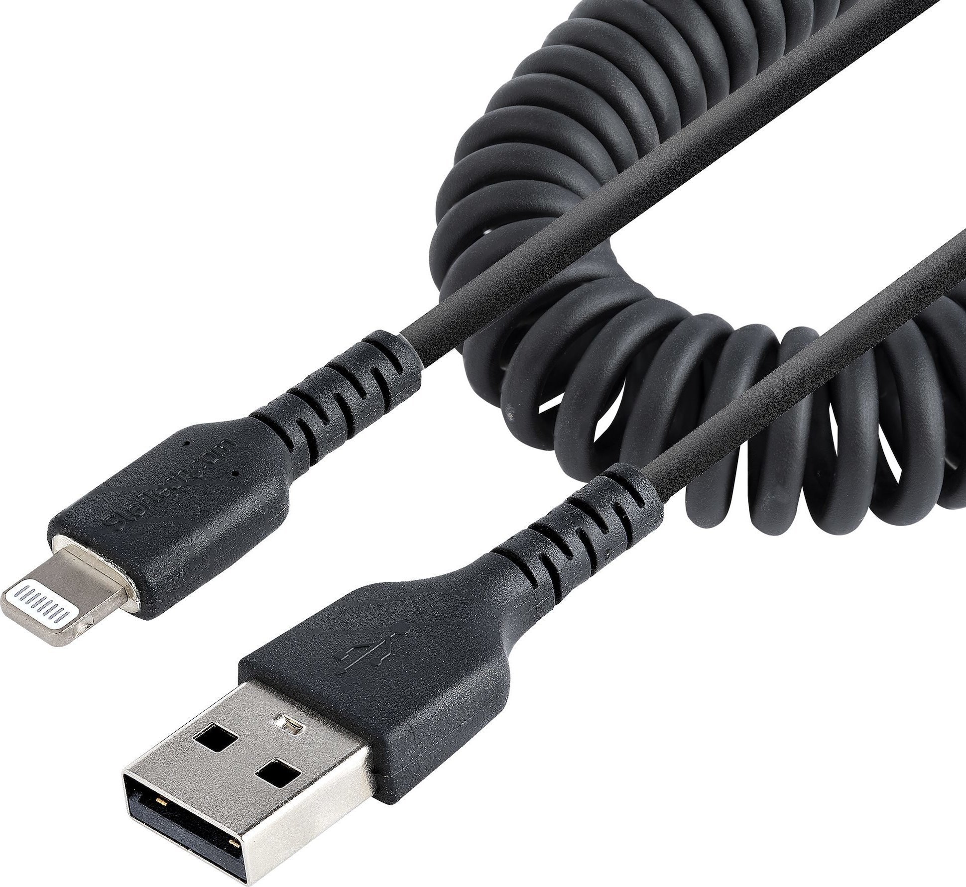 Kabel USB StarTech USB-A - Lightning 0.5 m Czarny (RUSB2ALT50CMBC)