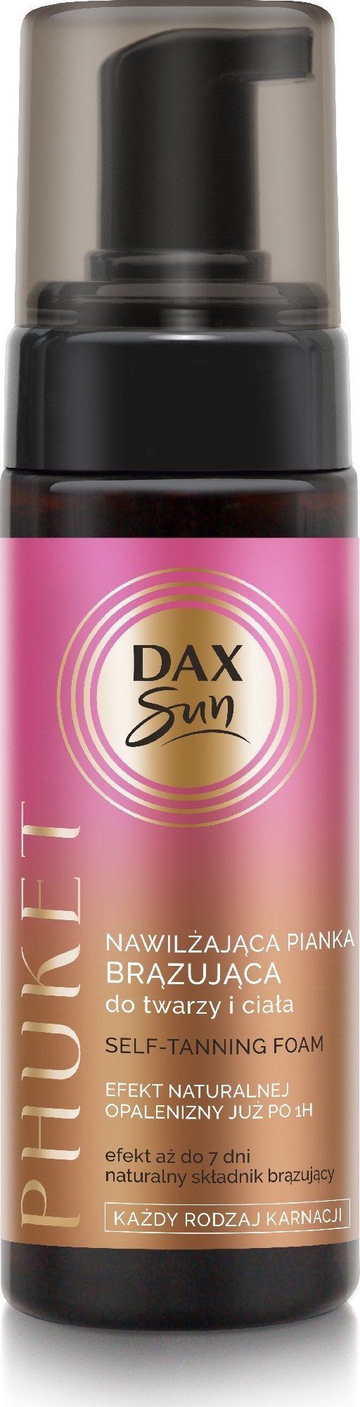DAX Dax Sun Nawilżająca Pianka brązująca do twarzy i ciała PHUKET - każdy rodzaj karnacji 160ml