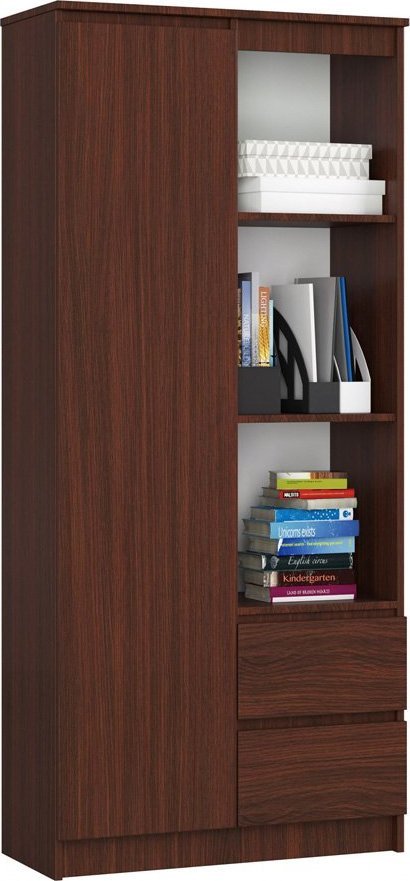 Elior Regał biurowy z drzwiczkami wenge - Benedik 3X