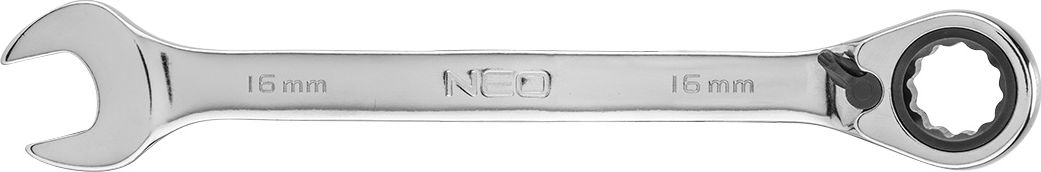 Neo Klucze oczkowe (Klucz płasko-oczkowy z grzechotką i przełącznikiem 16 mm)