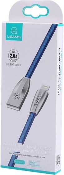 Kabel USB Usams USB-A - Lightning 1.2 m Niebieski (IPZSUSB03)