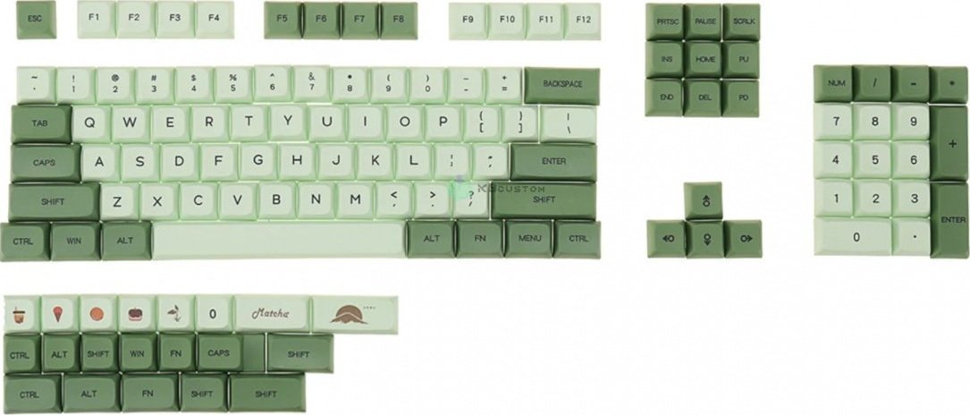 Orlos KEYCAPS PBT Matcha Green