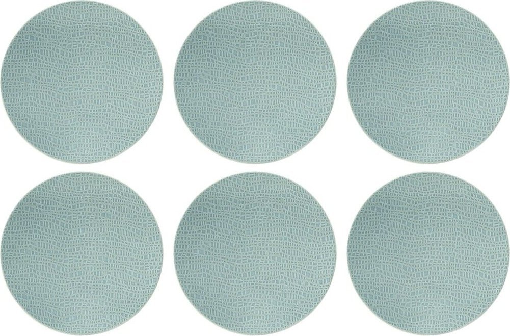 Zestaw 6 talerzy porcelanowych do sałatek 16,5 cm miętowy - Seltman