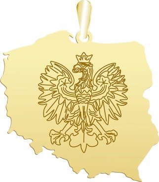 Radziszewska Jewellery Pozłacana Zawieszka POLSKA GRAWER GRATIS