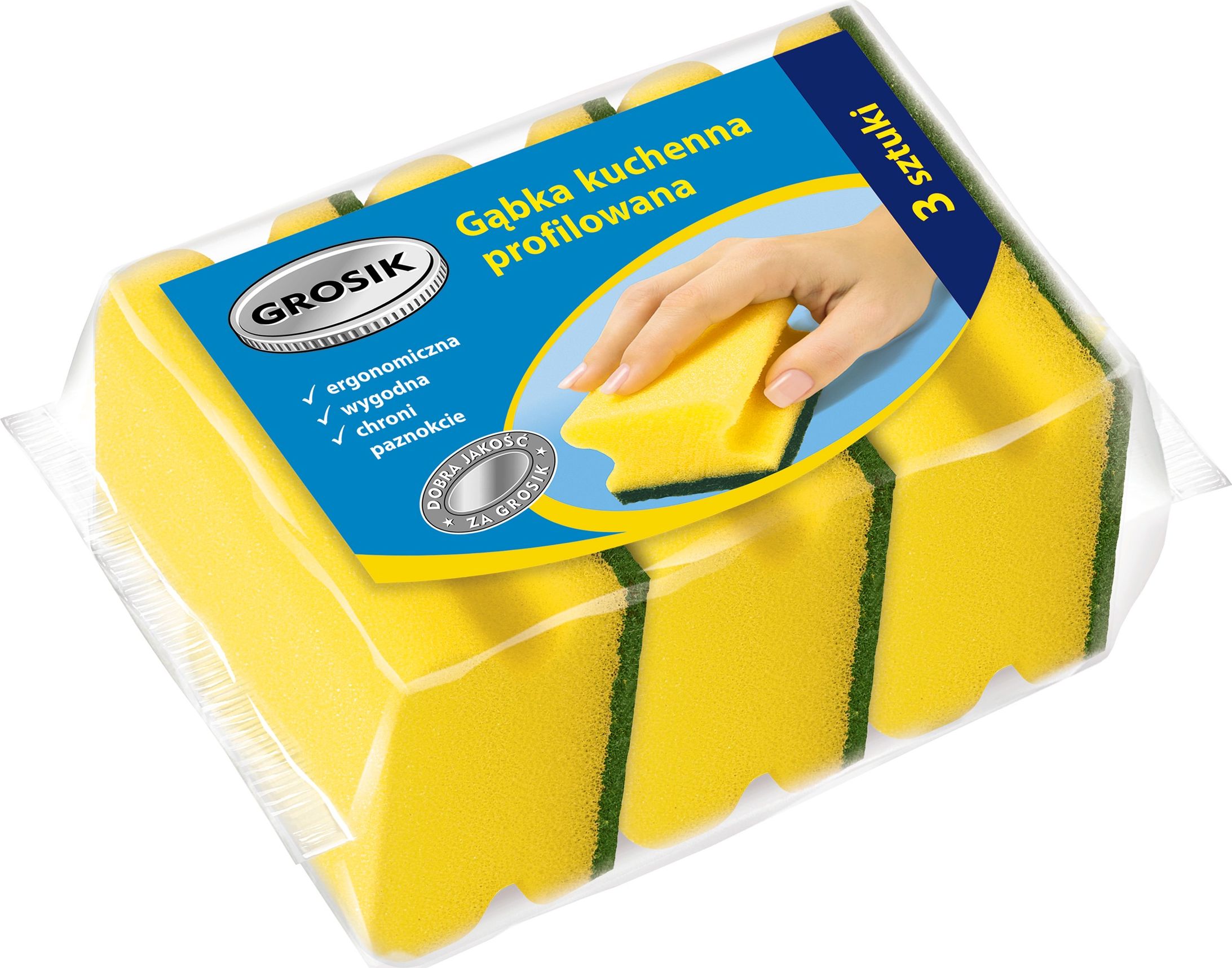 JAN Niezbędny Sarantis Jan Niezbędny Grosik Gąbka kuchenna profilowana 3szt