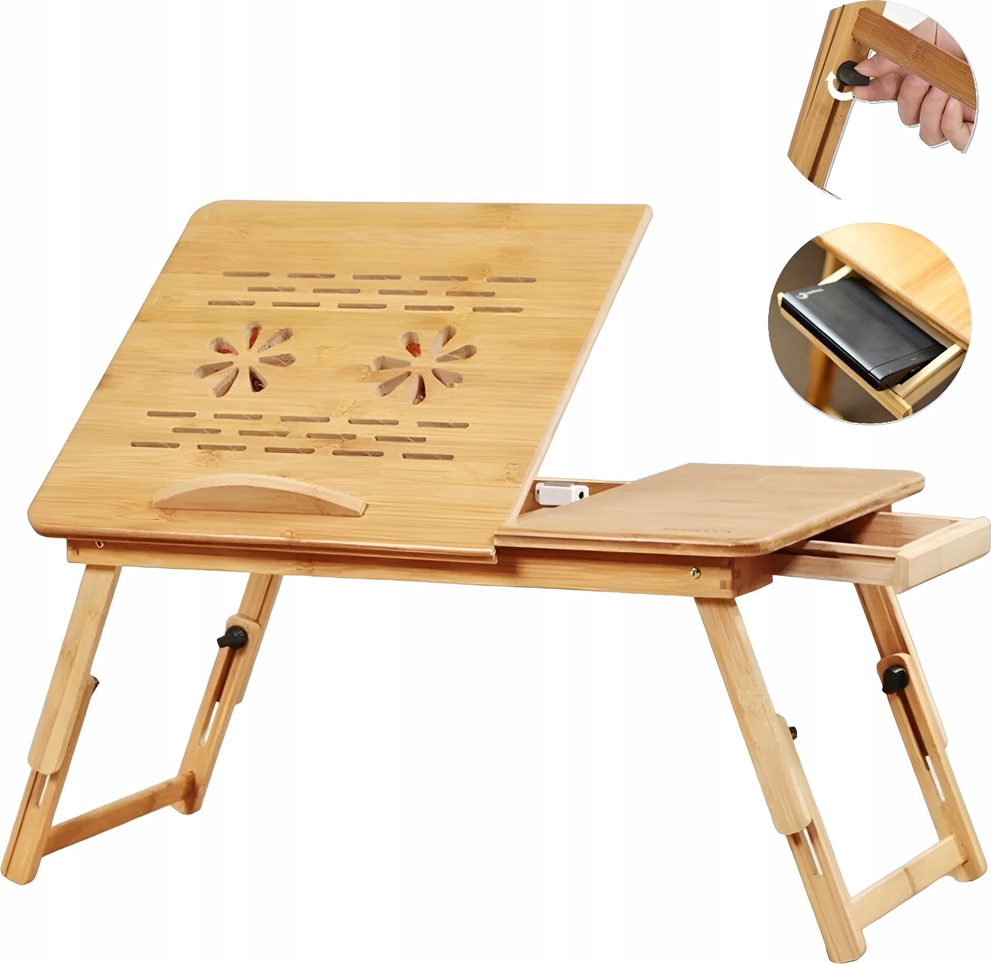 Bounn Stolik bambusowy pod laptopa