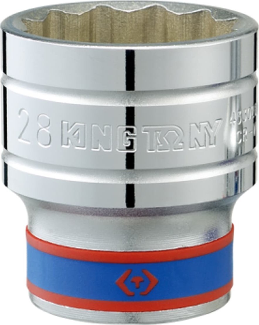 King Tony NASADKA KRÓTKA 1/2" 19mm x 38mm 12-kąt. Cr-v King Tony