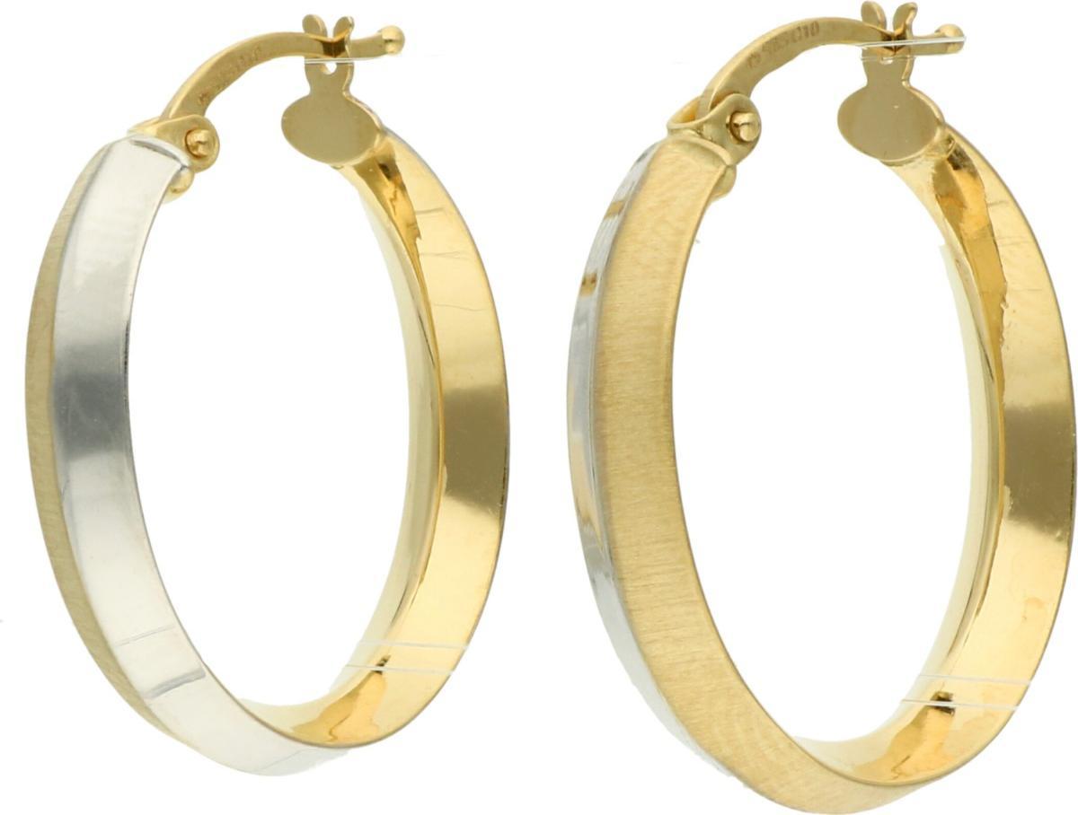 Rosanto Kolczyki koła w dwóch kolorach złota 585 14k