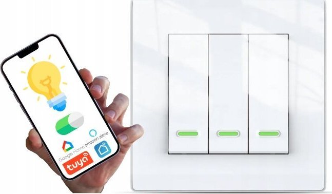 Spreest WŁĄCZNIK ŚWIATŁA LED POTRÓJNY PREMIUM SMART WIFI