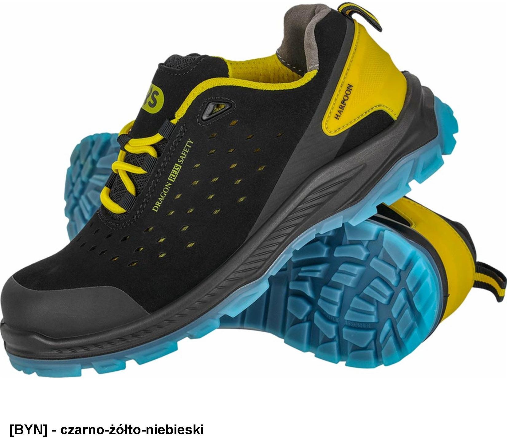 BCHARPOON-P S1PS SR FO - Półbuty męskie ze skóry zamszowej HARPOON kompozytowy podnosek podeszwa antypoślizgowa, olejoodporna, antyelektrostatyczna ME