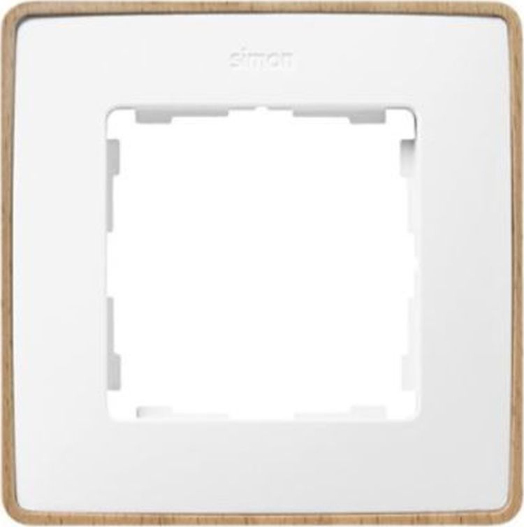 Kontakt-Simon Simon Detail 82 Ramka pojedyncza Detail SELECT-drewno BIAŁA / podstawa Drewno 8201610-270