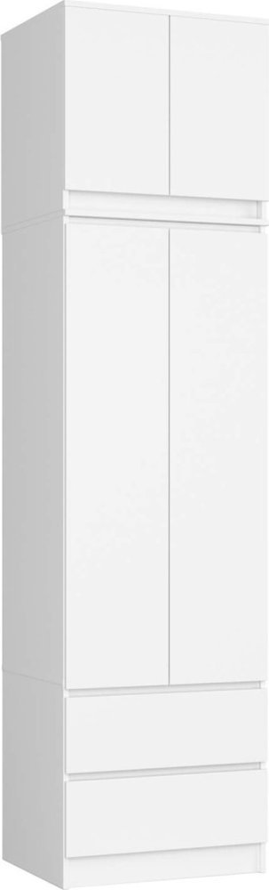 Fabryka Mebli Akord Szafa z nadstawką do sypialni 60 cm STAR - biała