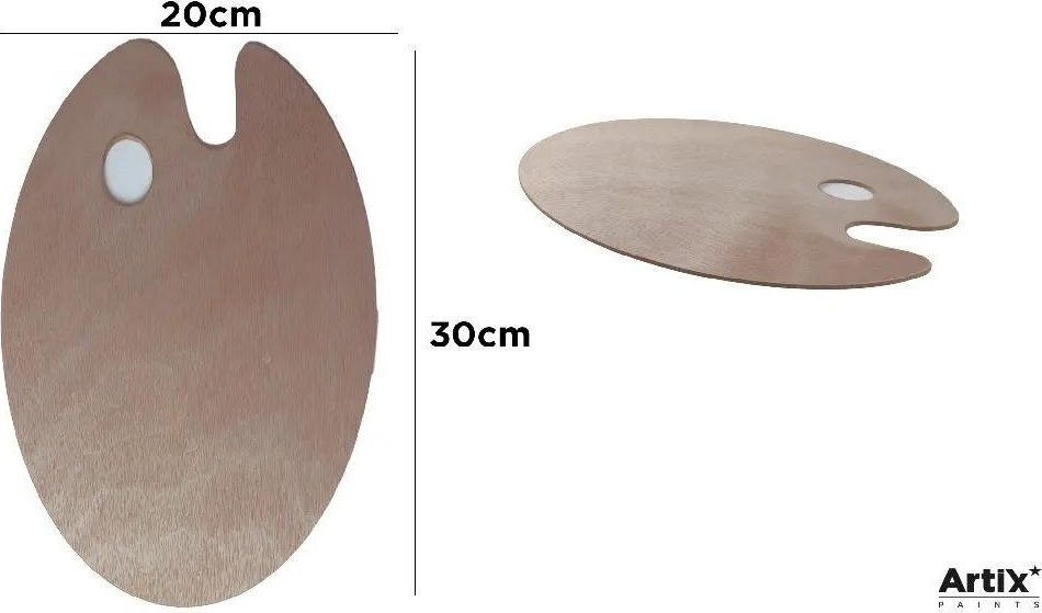 ROSA Paleta malarska okrągła drewniana 20x30cm