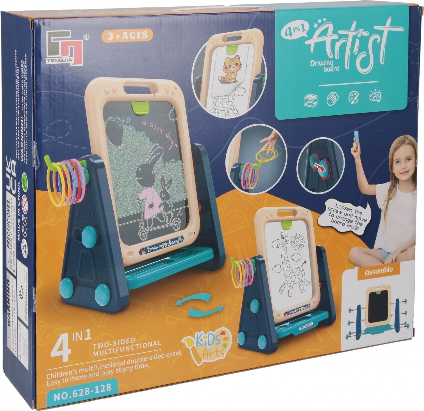 Mega Creative TABLICA MAGNET 2W1 AKC STOJ 43X36X10 MC PUD 12