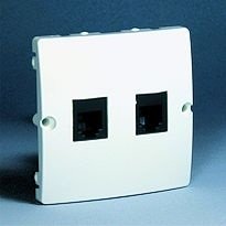 Kontakt-Simon Gniazdo telefoniczne podwójne BASIC MODUŁ 2xRJ11 białe - BMTF2.02/11