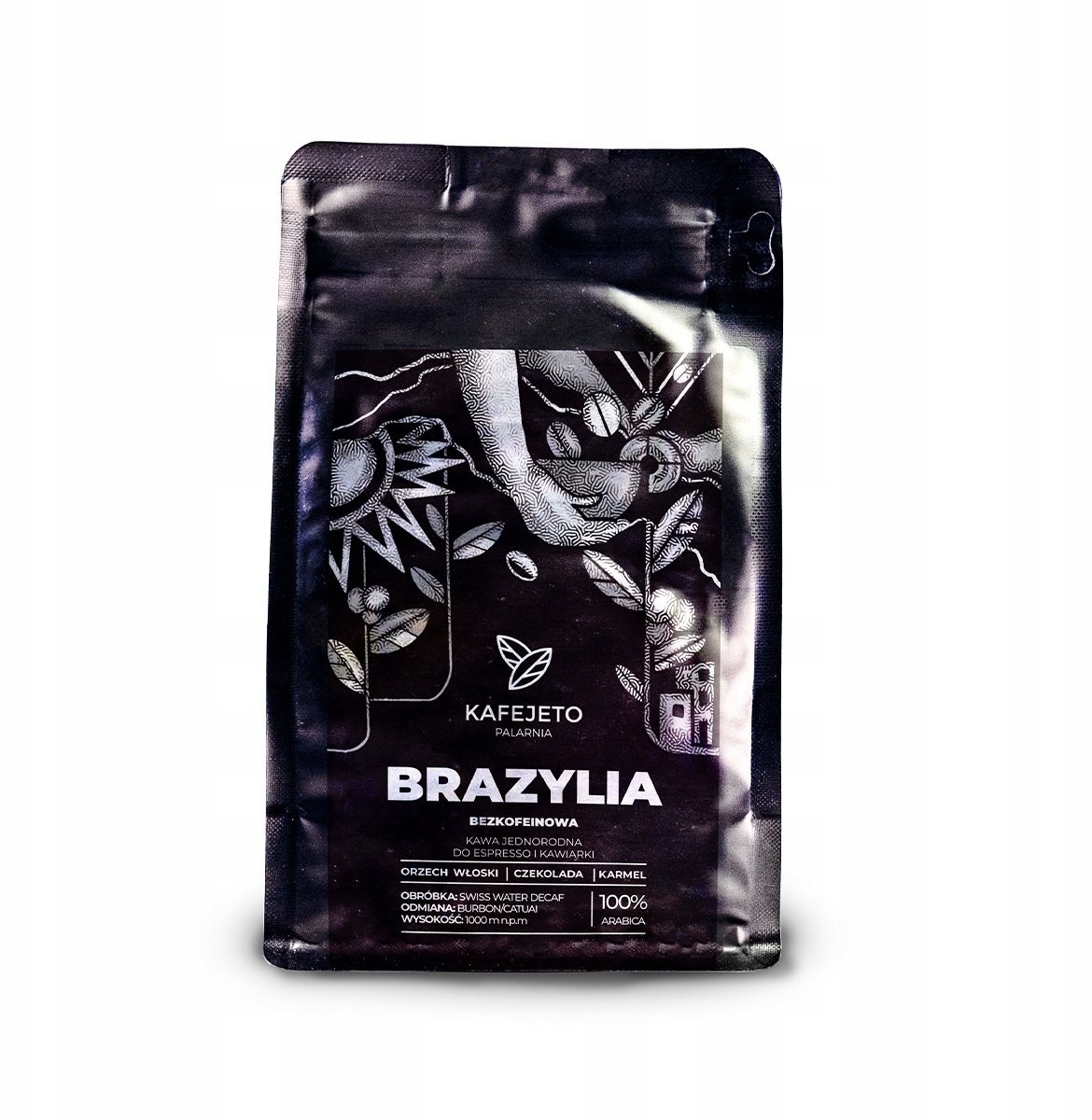 Kawa ziarnista Kawa ziarnista Kafejeto Palarnia bez kofeiny Brazylijski ESPRESSO 250g