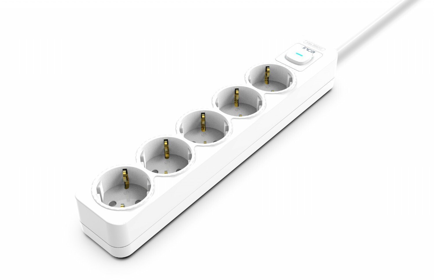 Inca INCA listwa zasilająca IPW-44GB 5-gniazdowa, LED Anz. biały 1,5m