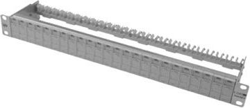 Metz Patch panel CAT 6, 24 porty, 1U, Jasnoszary (130920-00-E)