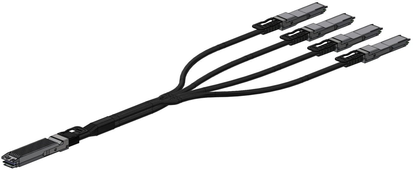 Nvidia MCP7Y40-N002, 2 m, OSFP, 4xQSFP112