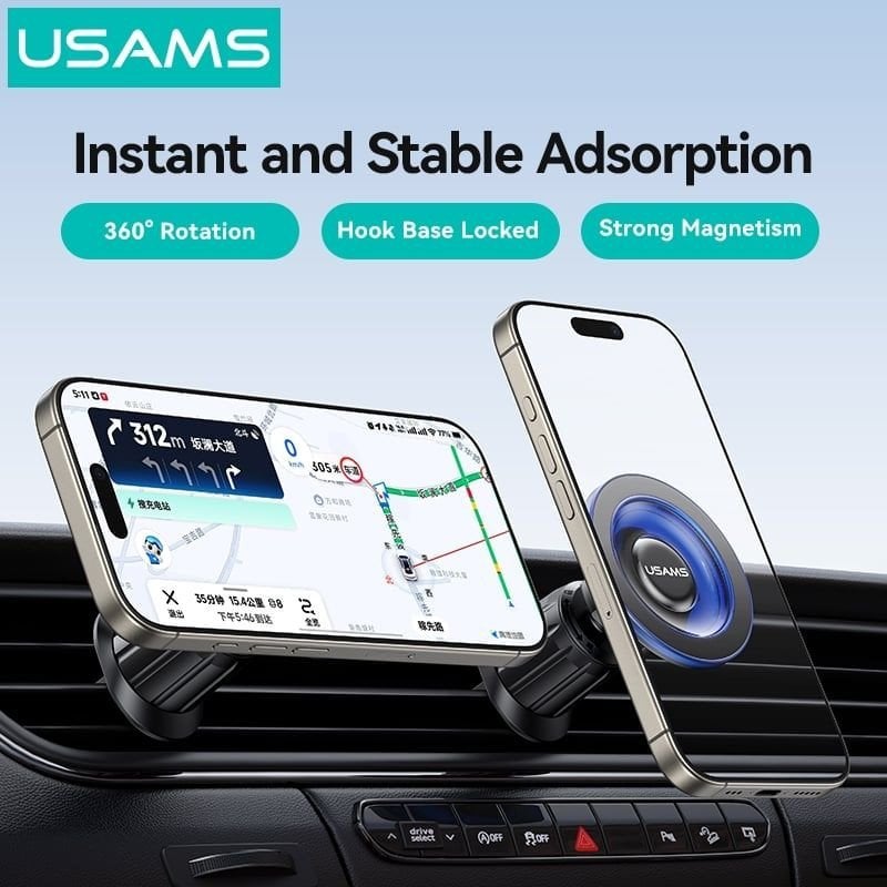 Uchwyt samochodowy USAMS ZJ081 Magnetyczny do kratki wentylacyjnej niebieski