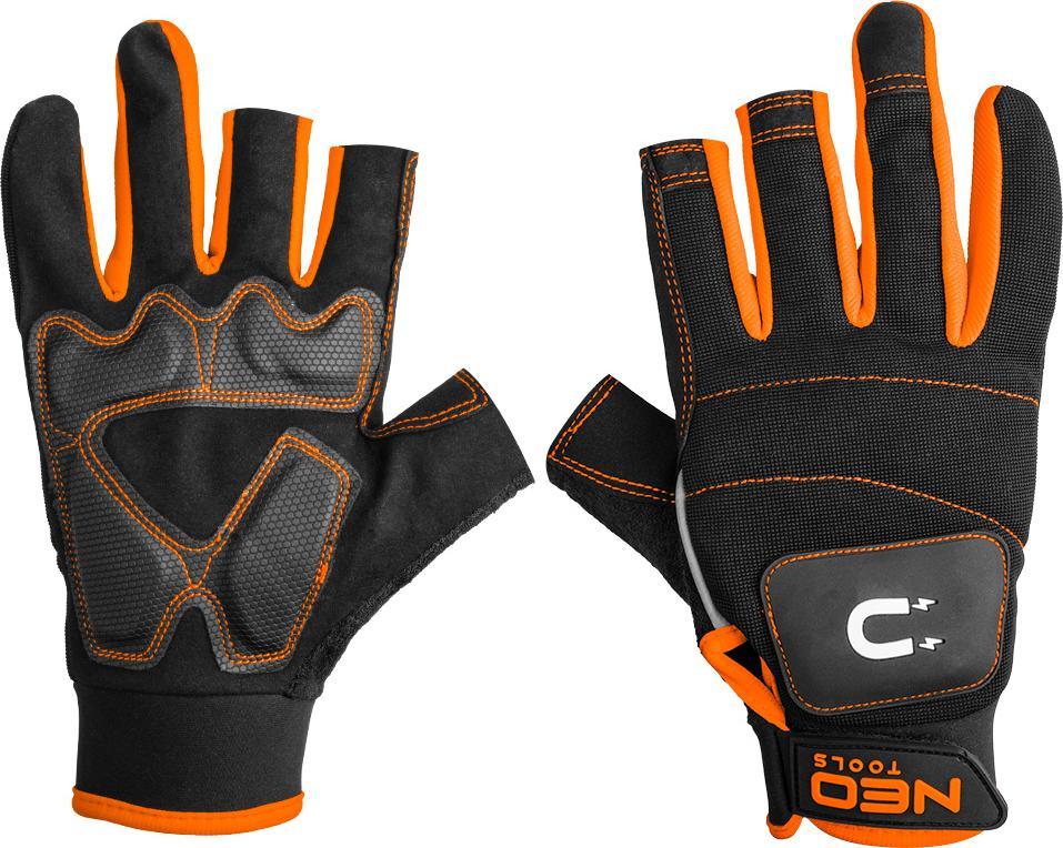 Neo Rękawice robocze z magnesem, bez palców, rozmiar 10" GD014