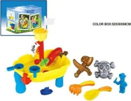 Art-Pol Stolik wodny piaskownica statek pirat + akcesoria 25el.