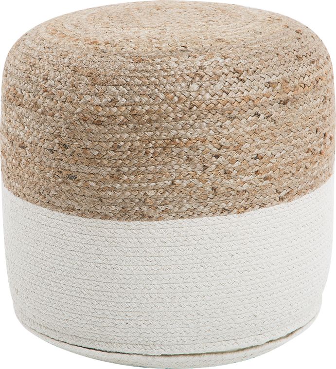 Beliani Puf 46 cm biały DALAMA